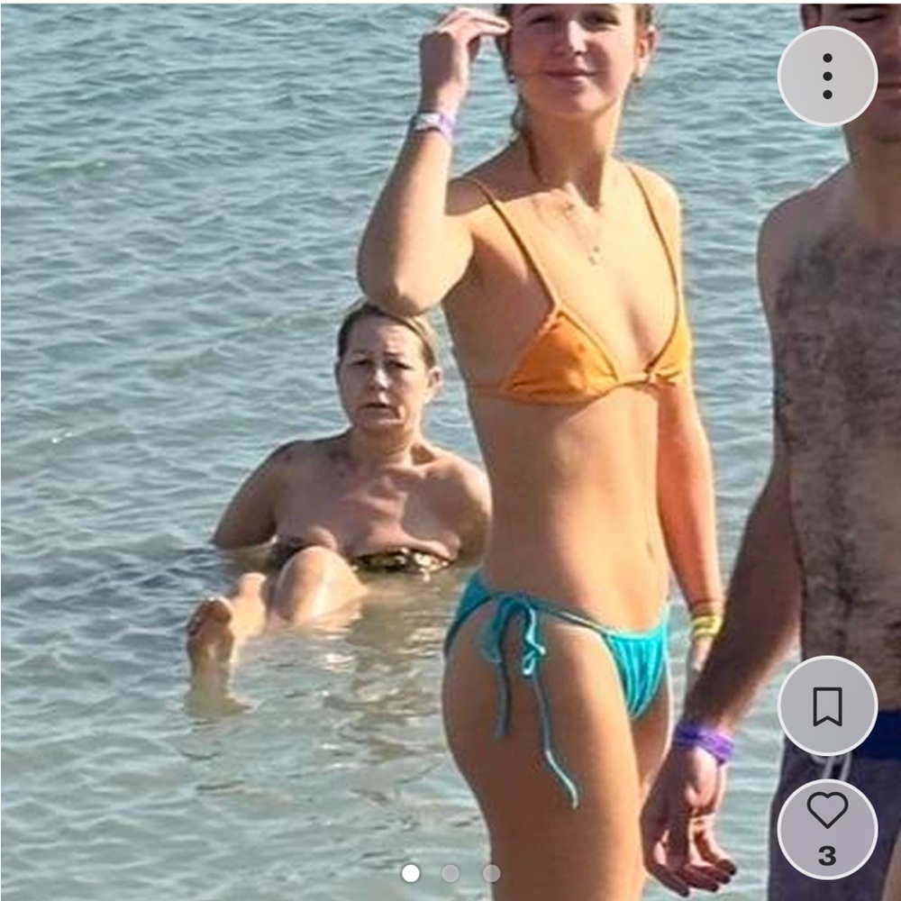 Faithfull the Brand Orange and Blue Bikini